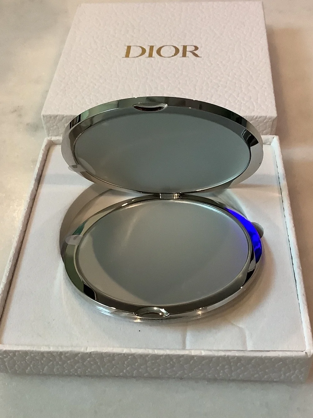 Christian Dior White and Pink Compact Mirror, Brand New GWP